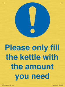 Please only fill the kettle with the amount you need